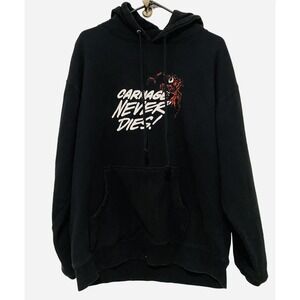 Marvel Comics Sweater Hoodie Carnage Never Dies Men Size Large Spider-Man Venom